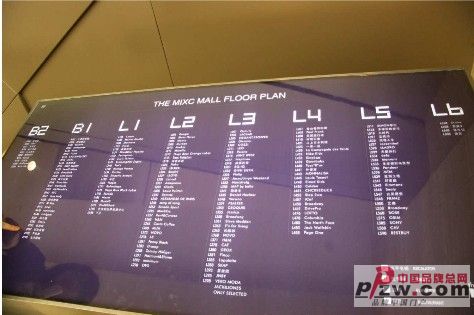 杭州万象城各楼层品牌详细分布表